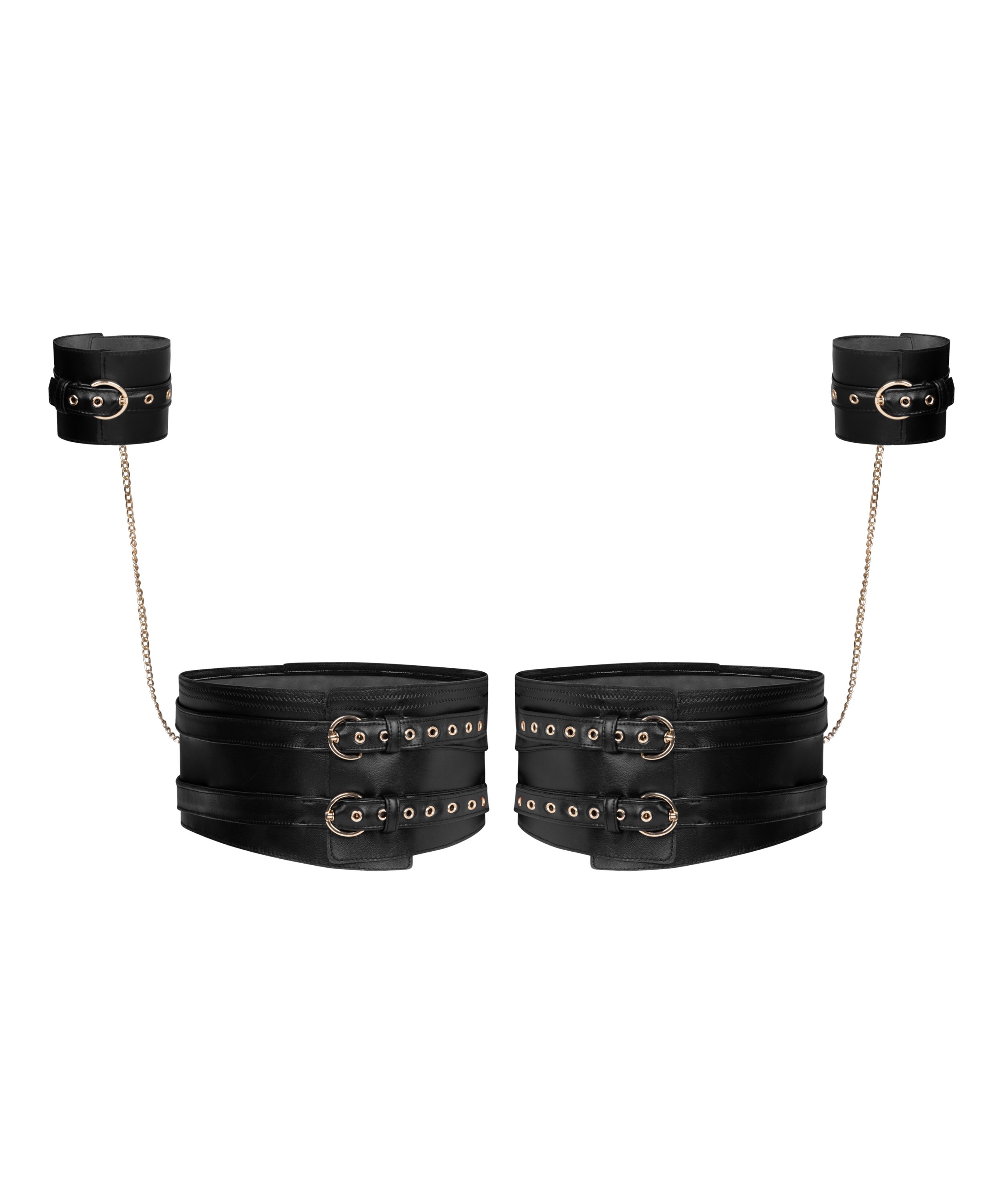 Legcuffs and Handcuffs, Black, main