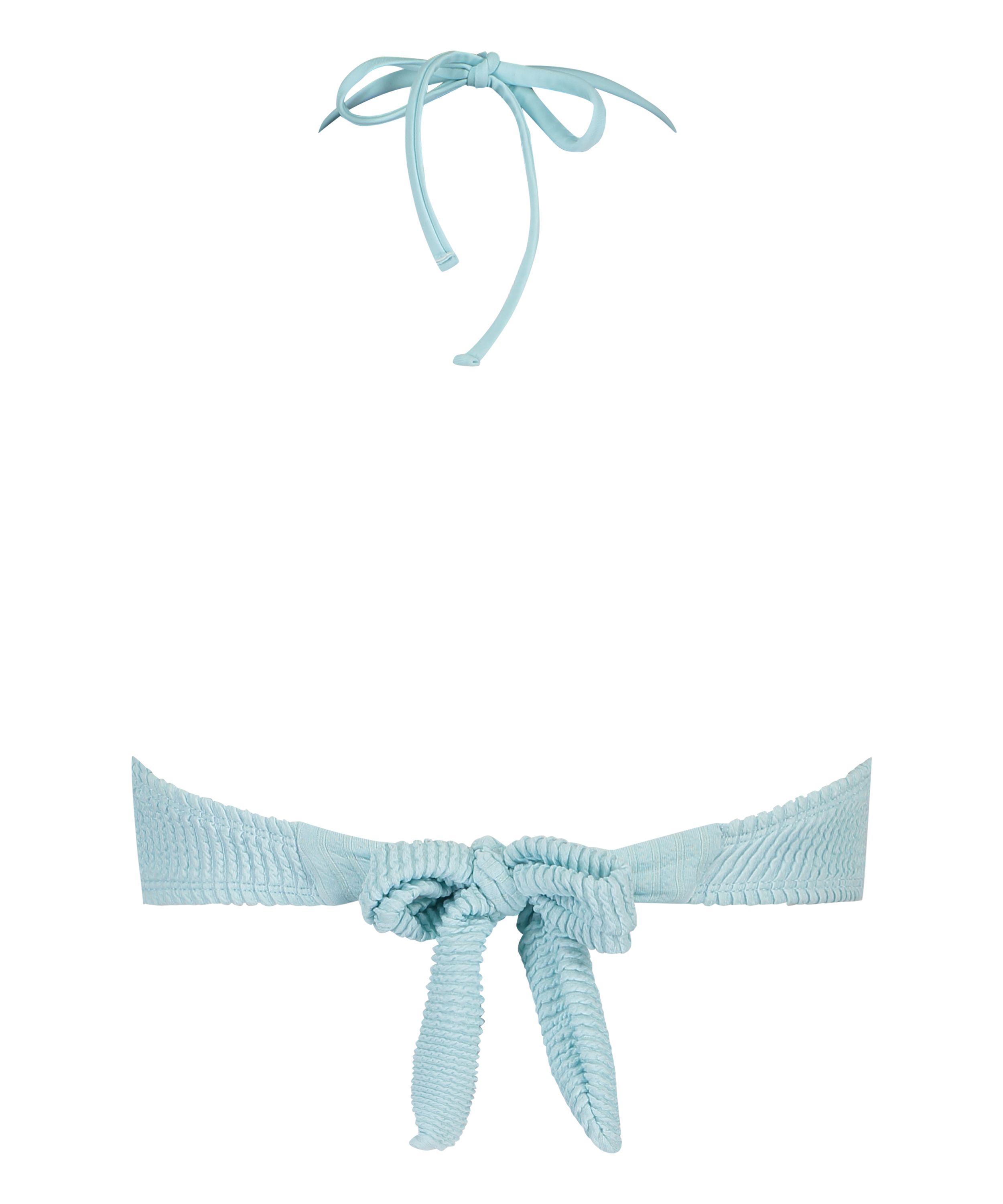 Crinkle Bandeau Bikini Top, Blue, main