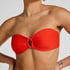 Luxe Bandeau Bikini Top, Red