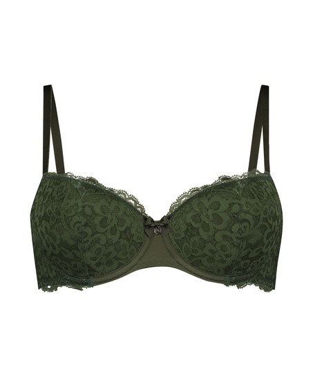 Marine Padded Underwired Bra, Green