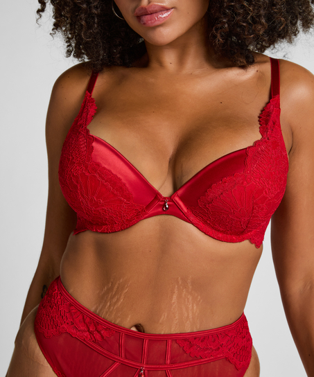 Whitney Padded Underwired Maximizer Bra, Red