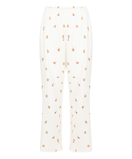 Pointelle Pyjama Pants, White