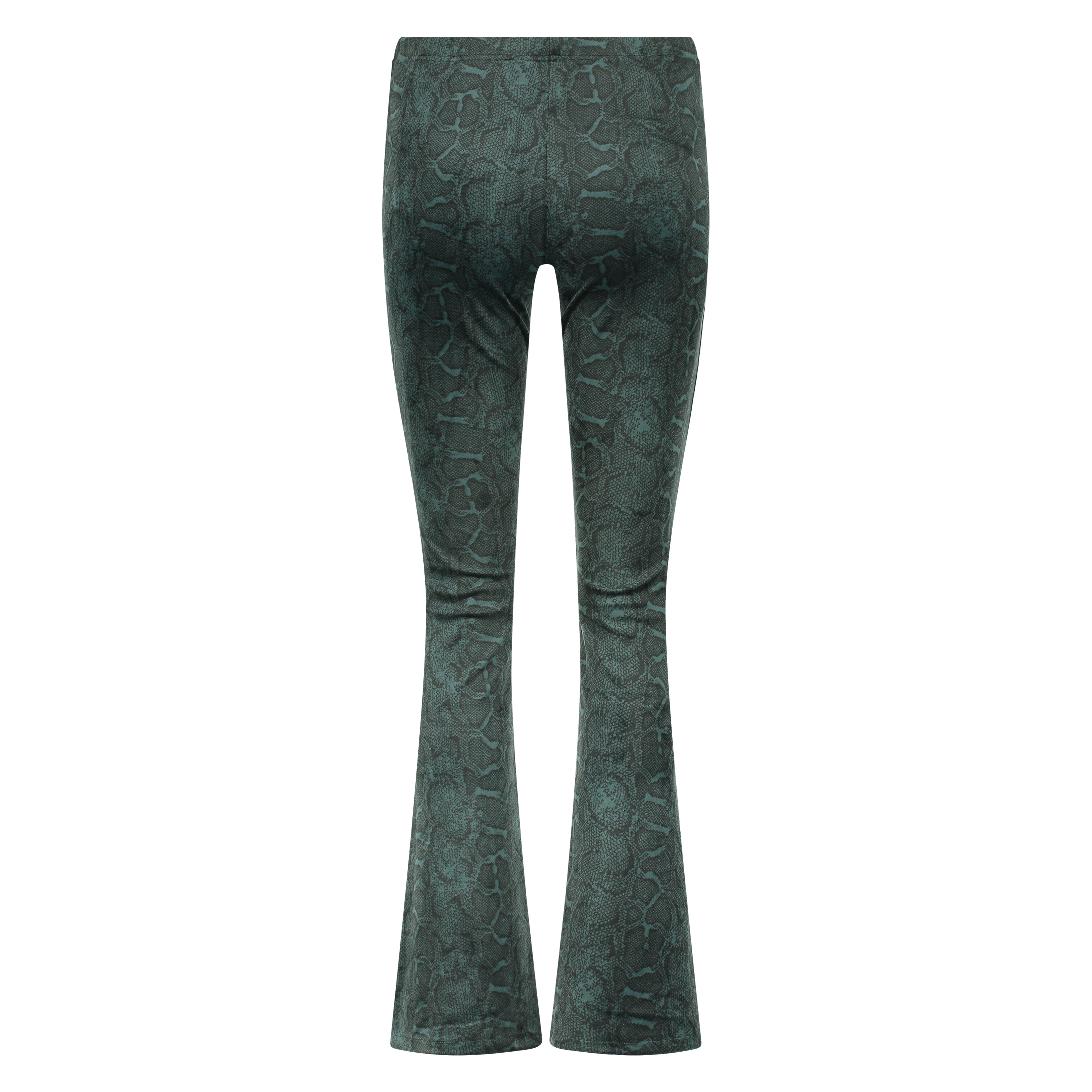Flared Velvet Leggings, Green, main