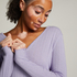 Henley Pyjama Top, Purple