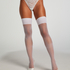 15 Denier Bow Backseam Stay-Ups, White