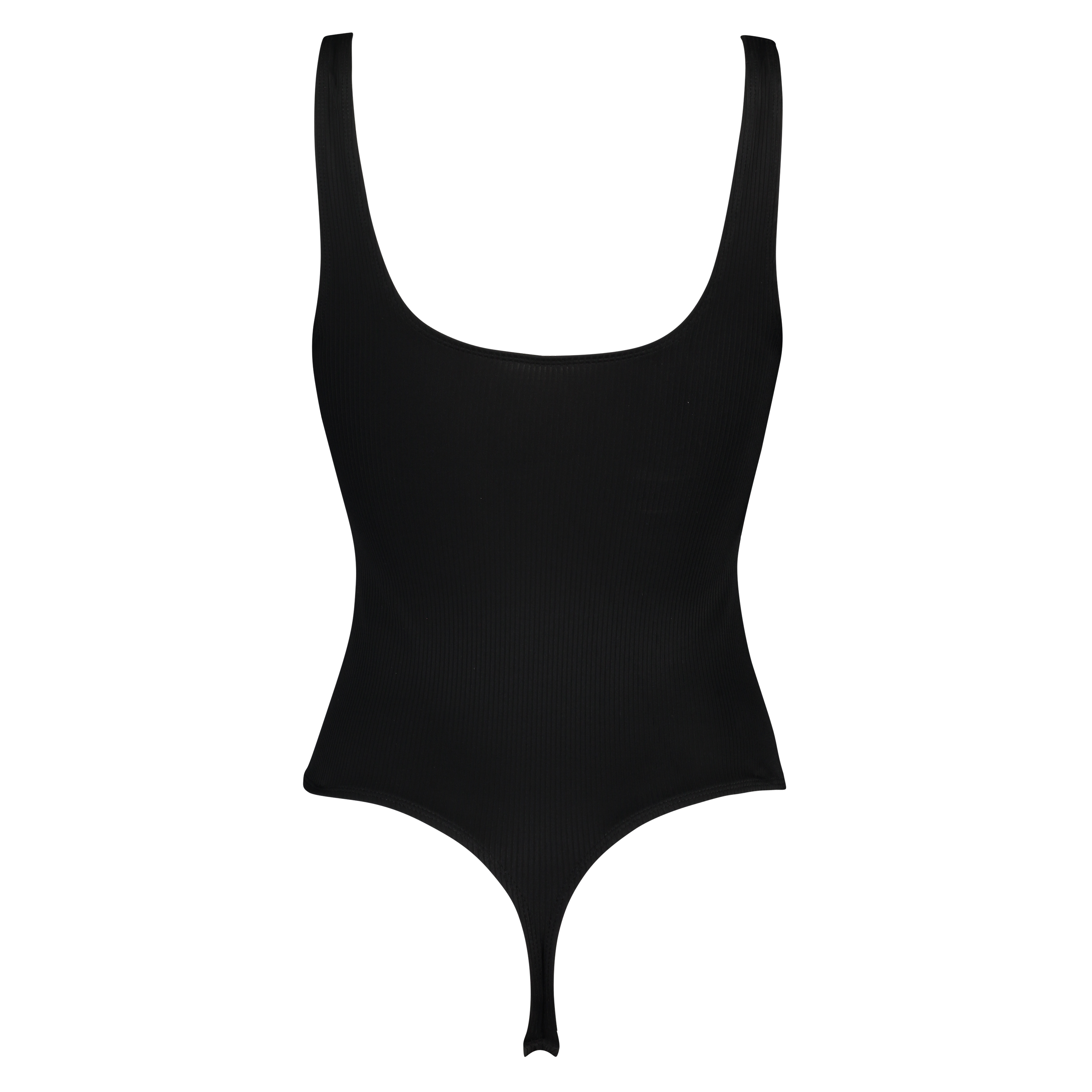Singlet Ribbed Body, Black, main