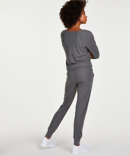 Waffle pyjama set, Gray
