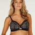 Rose Padded Maternity Nursing Bra, Black