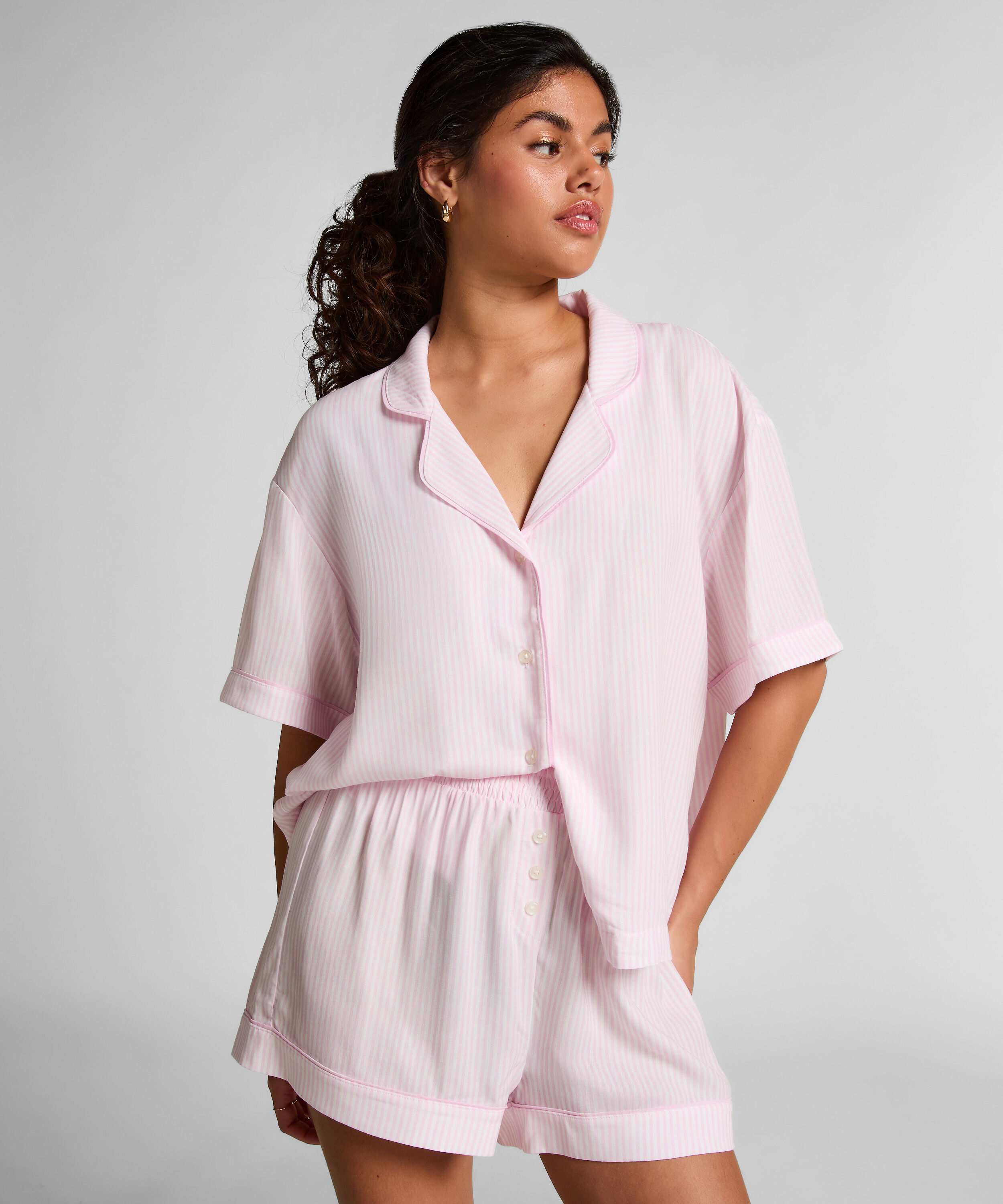 Pyjama Woven Shorts, Pink