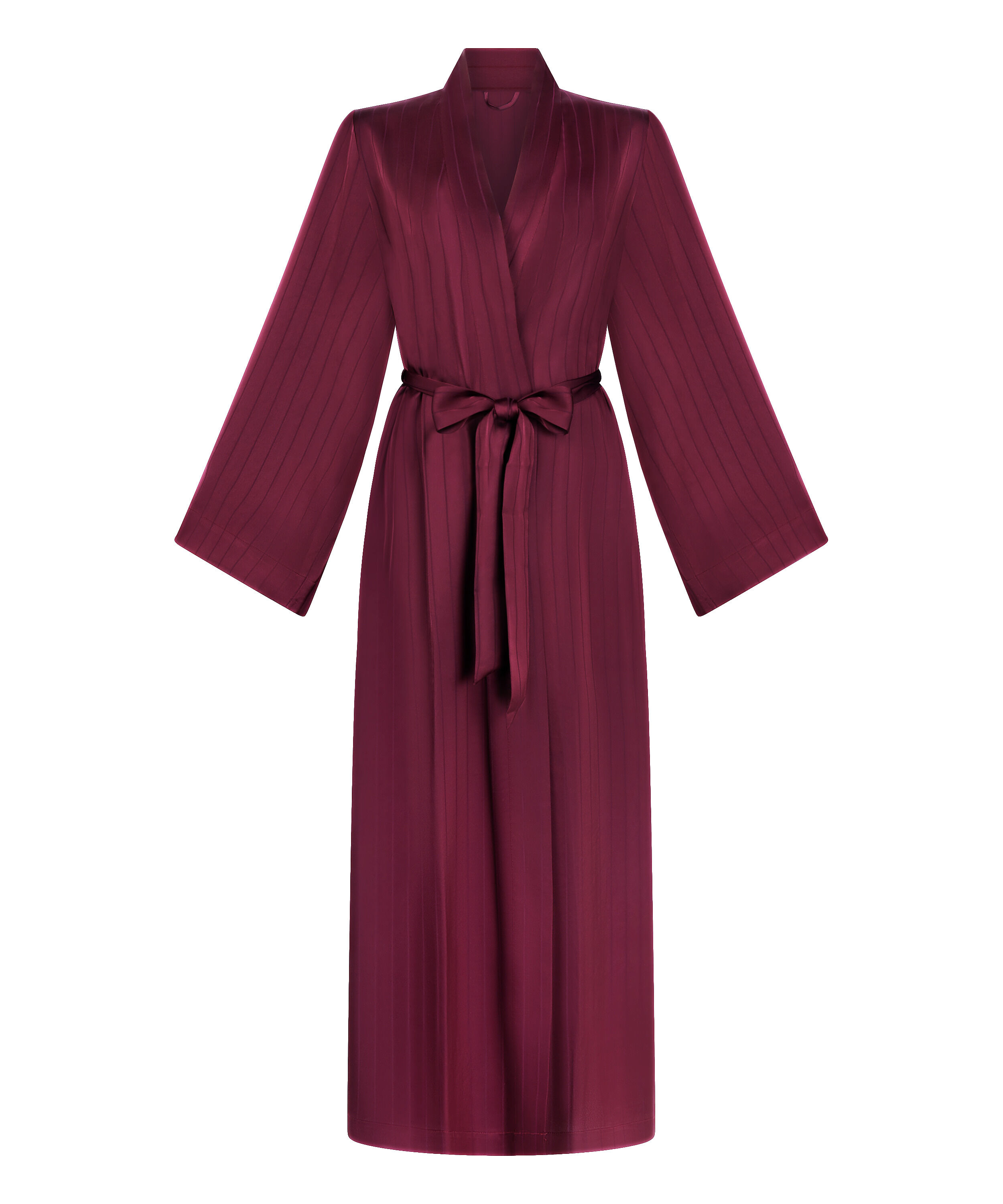 Satin Pinstripe Kimono, Purple
