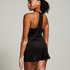 Velvet Lace Shorts, Black