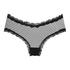 V-shaped Brazilian knickers mesh, Black