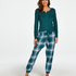 Petite Twill Check Pyjama pants, Blue
