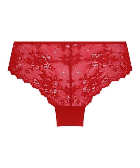 Invisible Lace Back Brazilian, Red