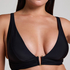Luna Triangle Bikini Top, Black