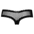 V-shaped Brazilian knickers mesh, Black