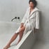 Fleece Bathrobe, Beige