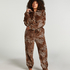 Flannel Fleece Onesie, Beige