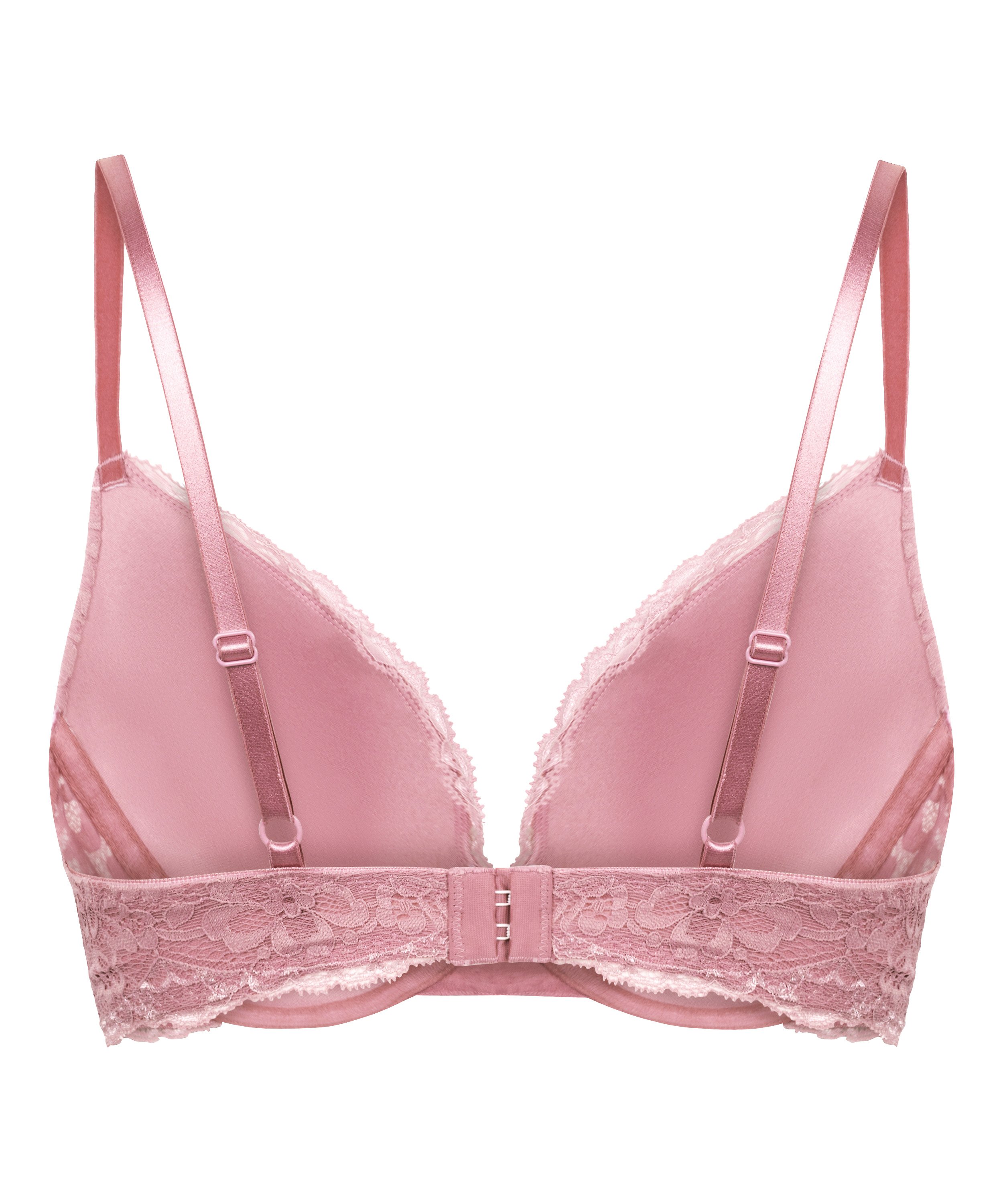 Marine Padded Push-Up Underwired Bra, Pink, main
