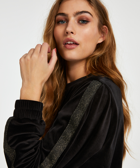 Velvet Shimmer top, Black