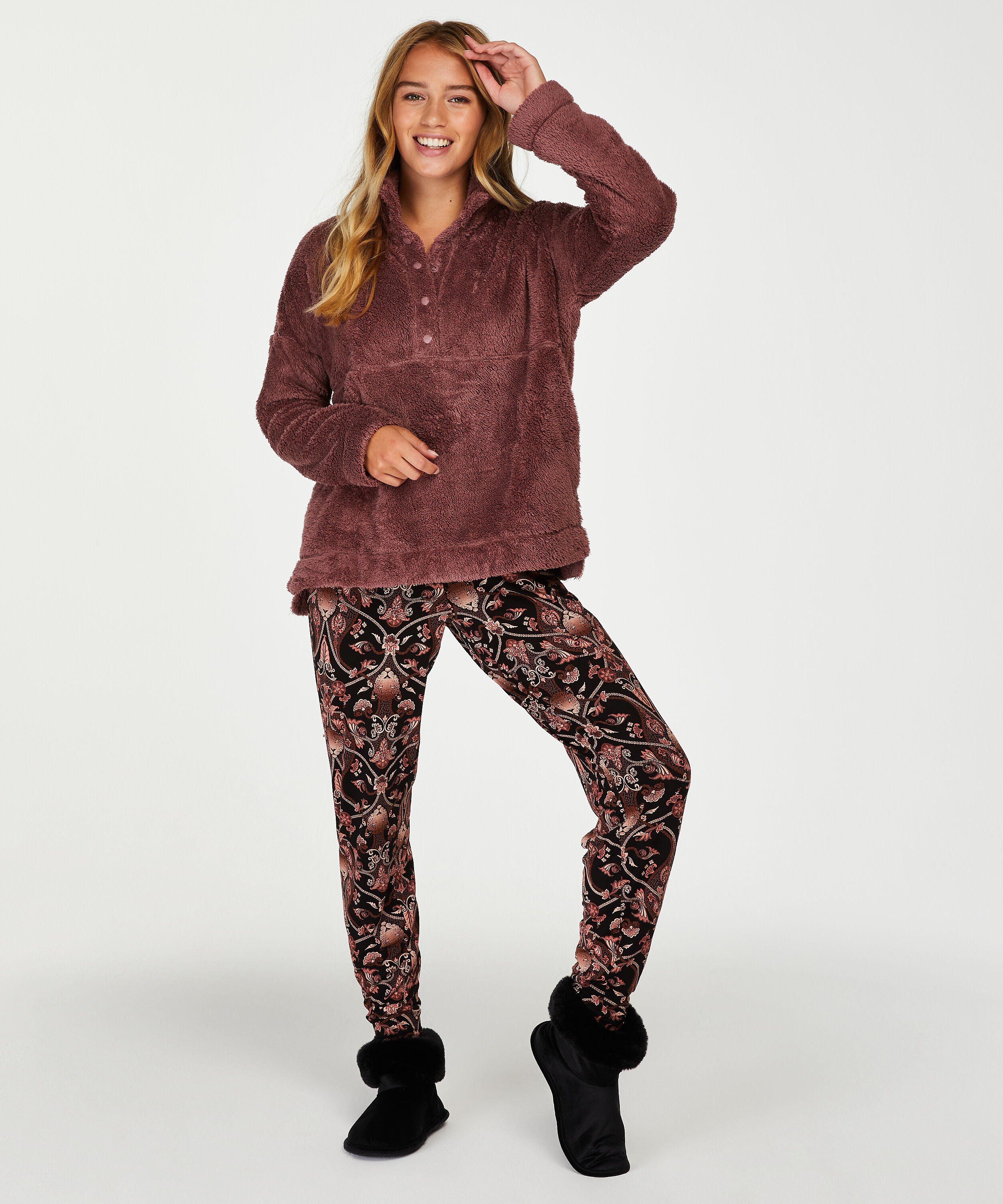 Jersey Pyjama Pants, Black