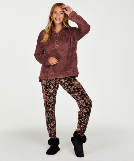 Jersey Pyjama Pants, Black