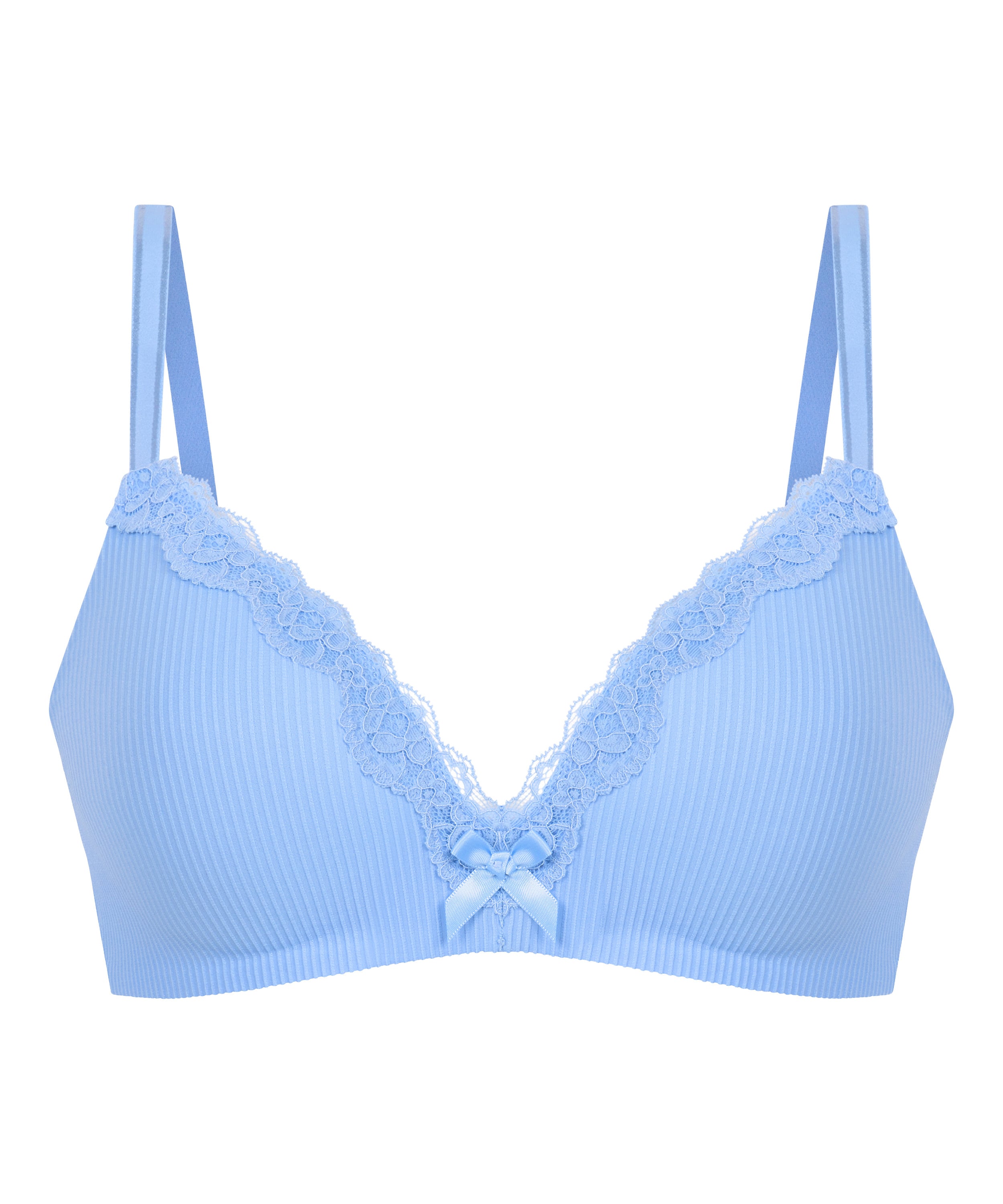 Lola Padded Non-Wired Bra, Blue, main
