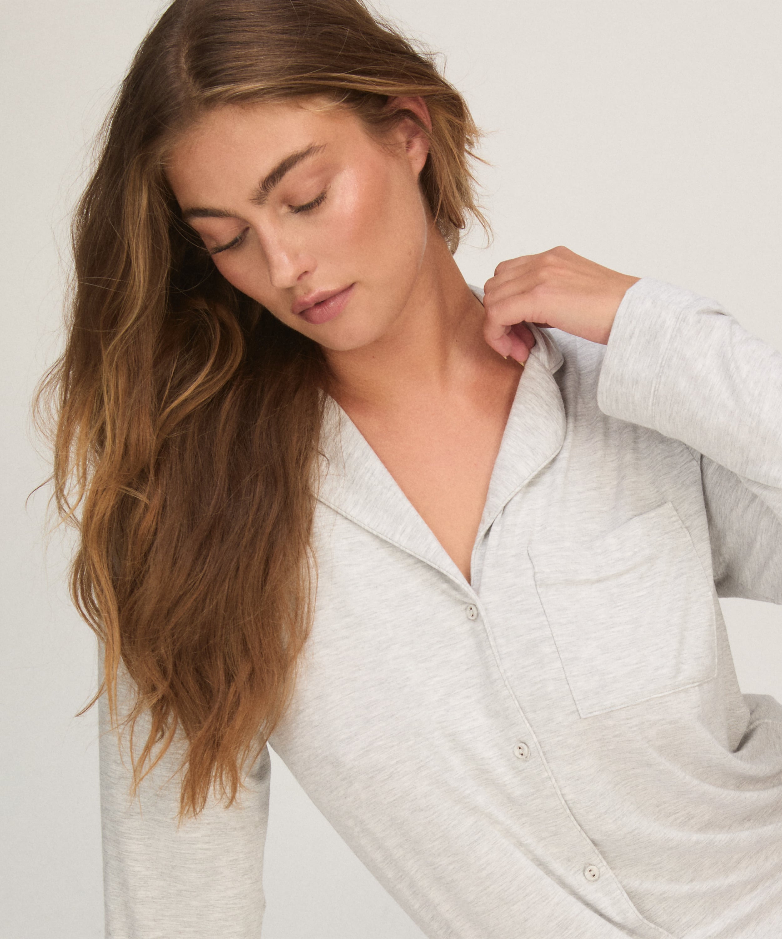 Essential Jersey Shirtdress, Gray, main