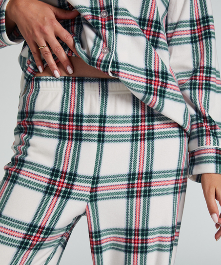Fleece Pyjama Set, White