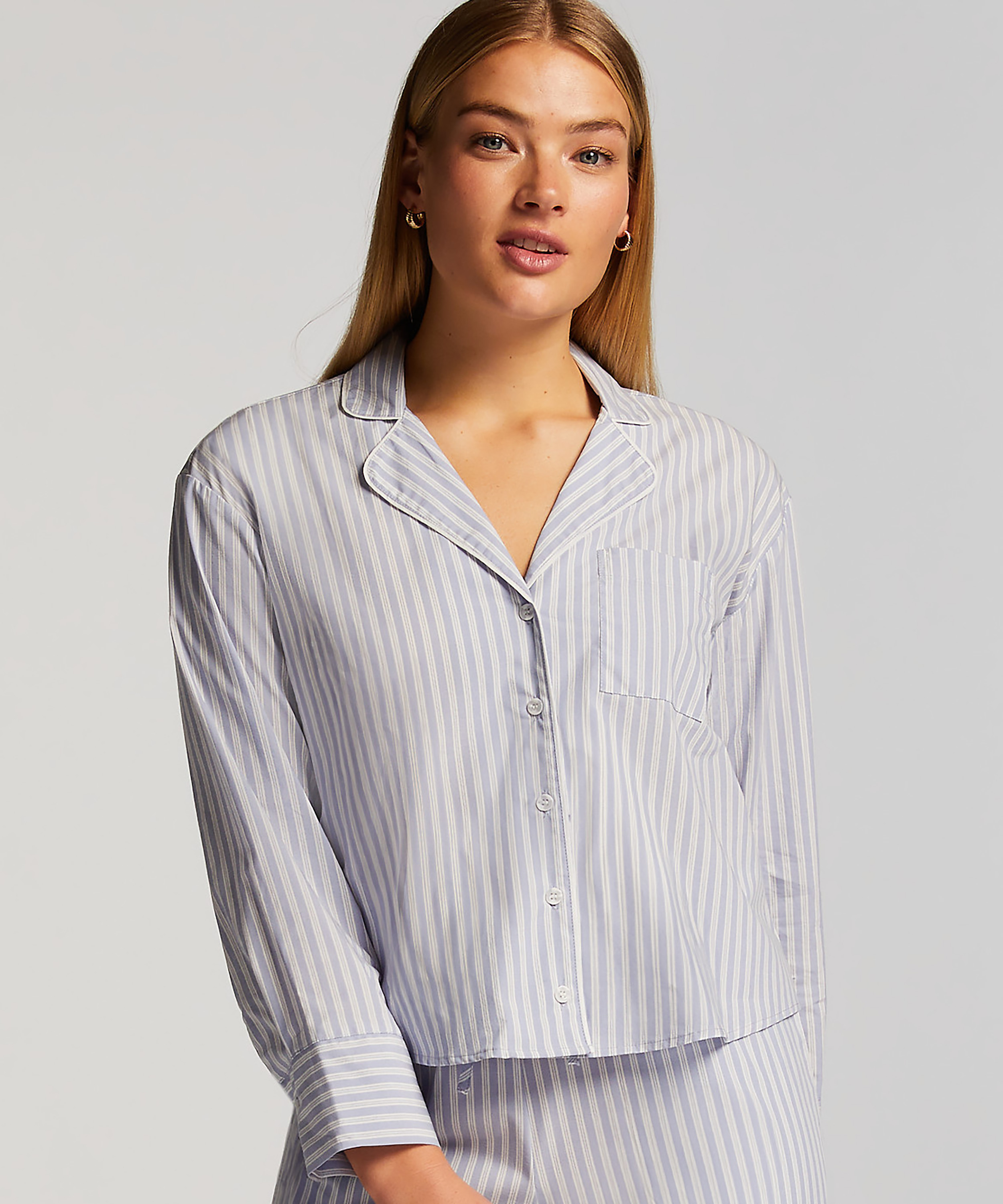 Long Sleeve Cotton Jacket, Blue, main