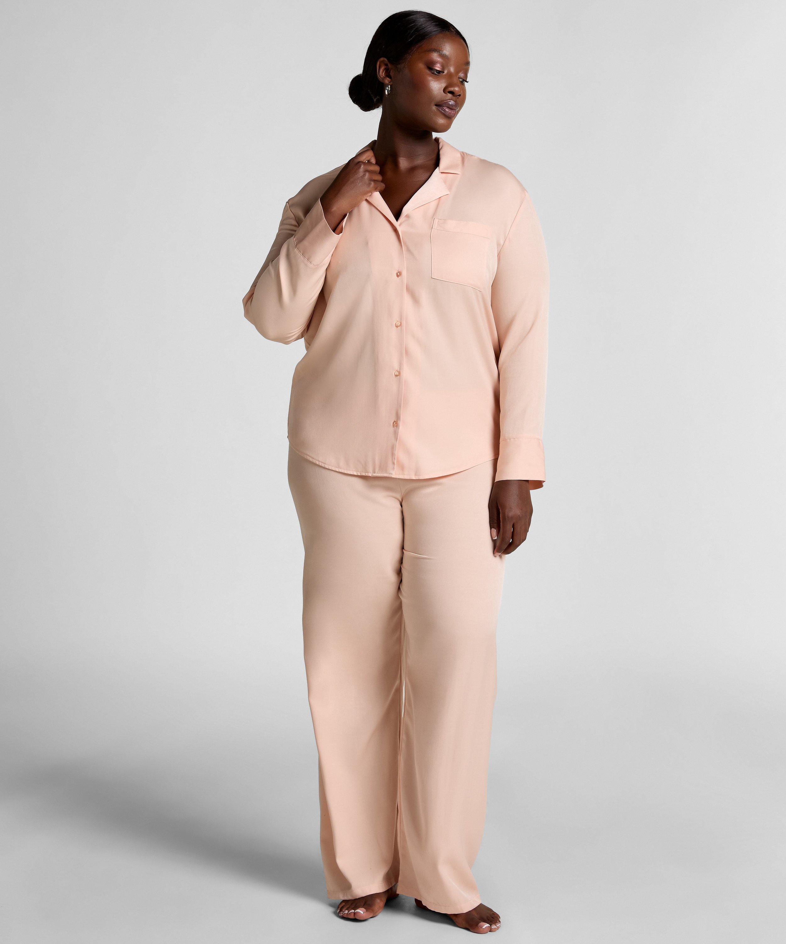 Satin Trousers, Pink, main