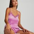 Velours Lace Cami Top, Pink