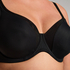 Mesh non-padded underwired bra, Black