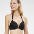 Boho Chick Padded Push-Up Bikini Top, Black