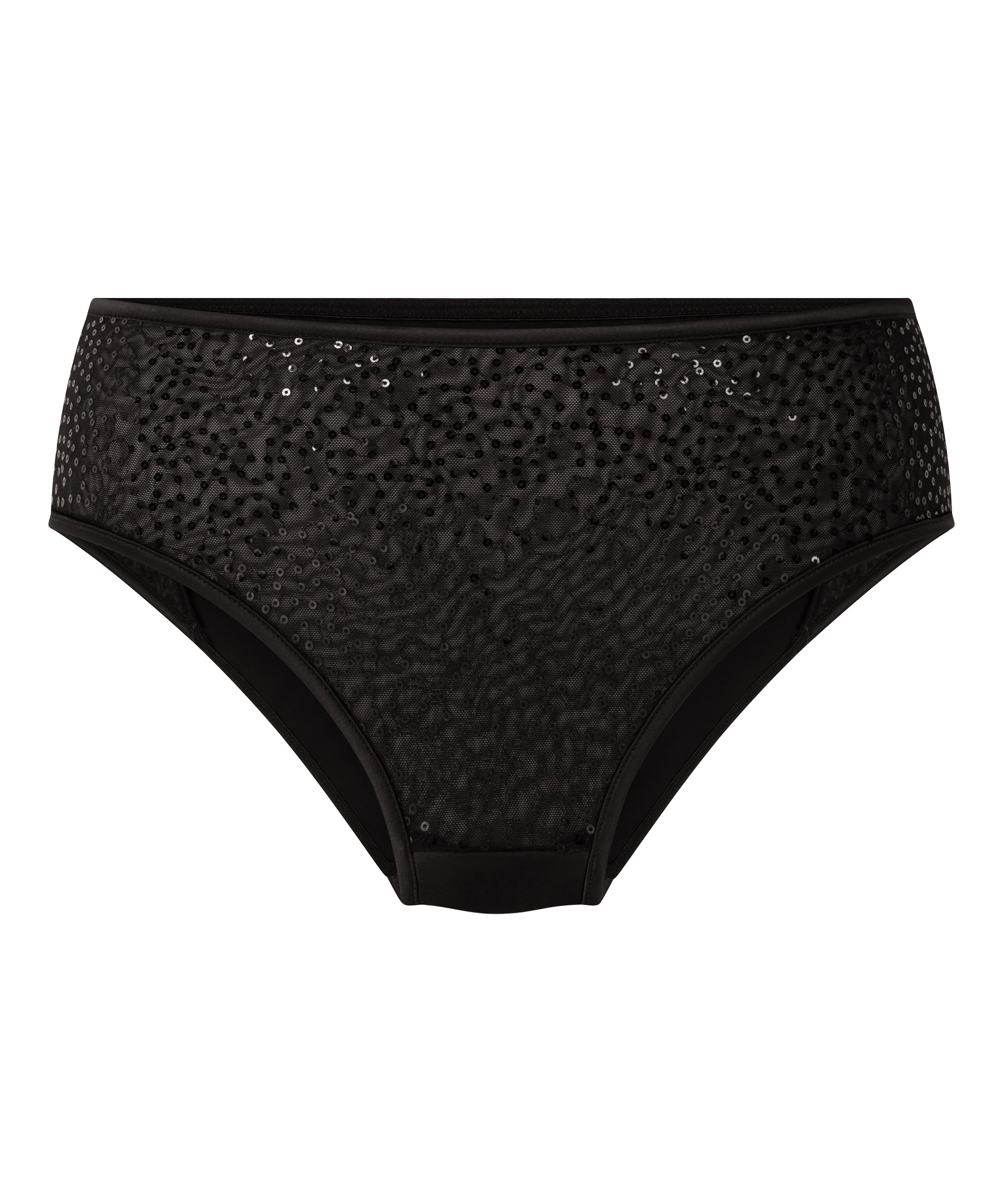 Elle Highleg High-Waisted Brazilian, Black, main