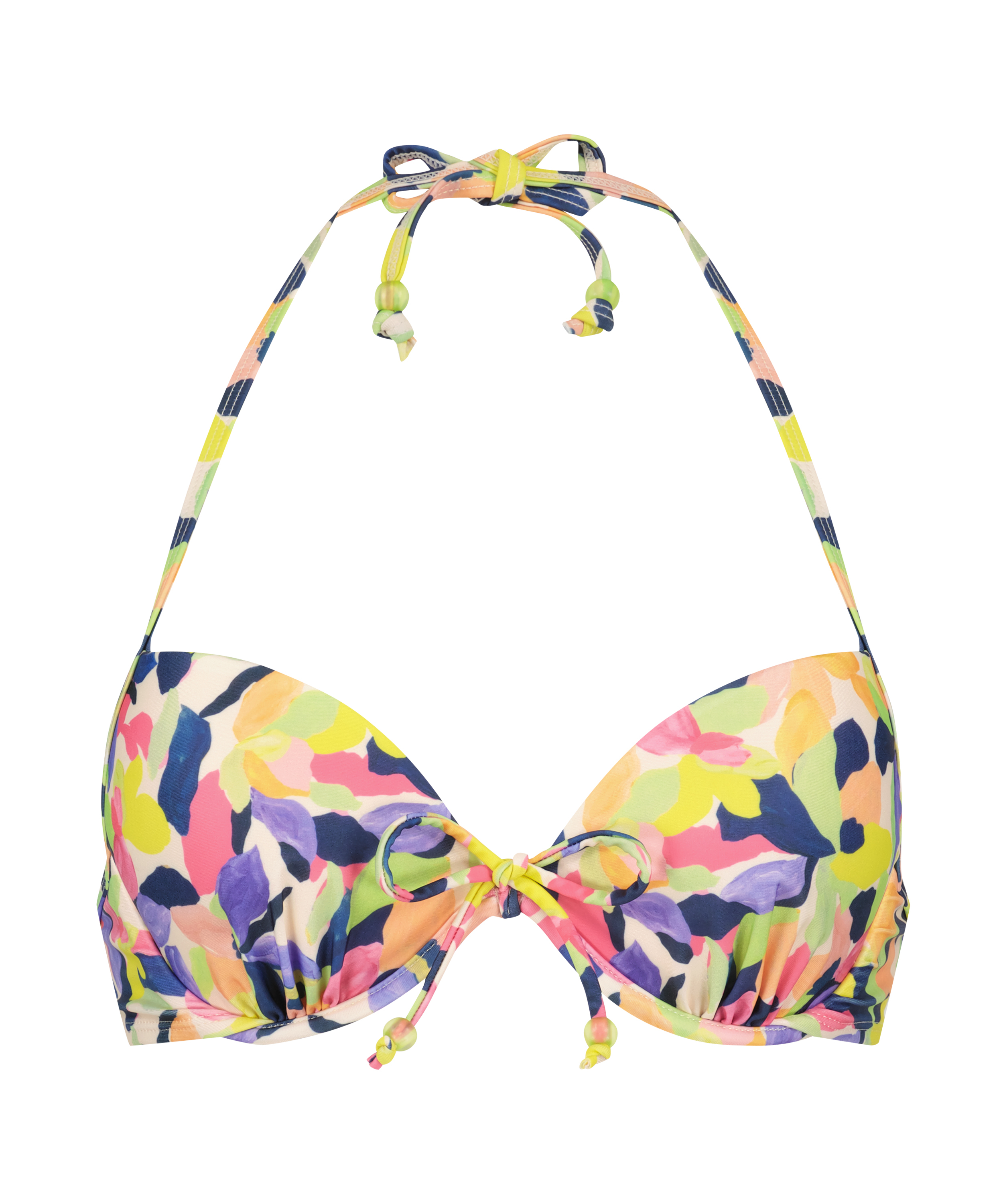 Hawaii Padded Push-Up Bikini-Top, White, main