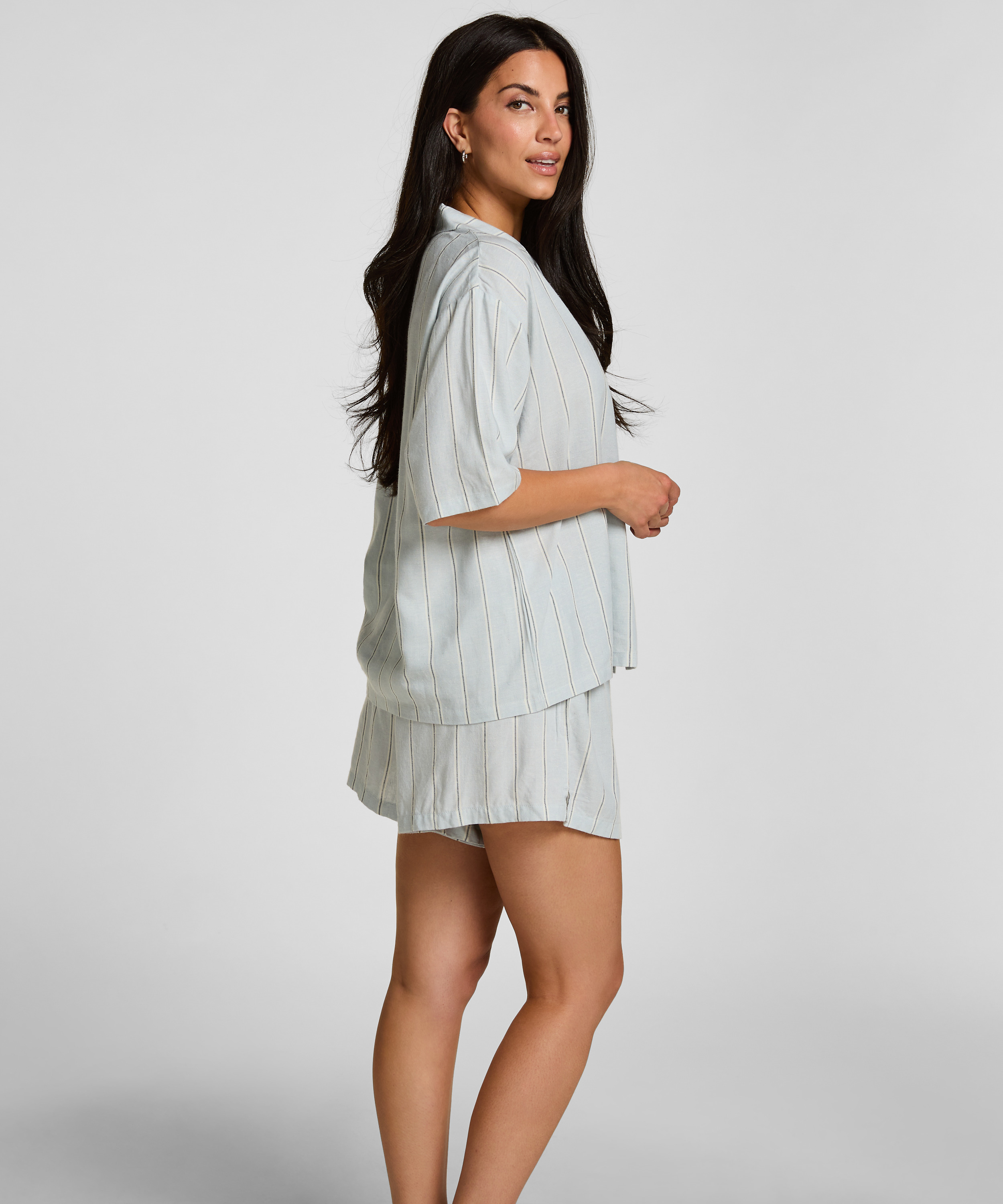 Jacket Linen, Blue, main