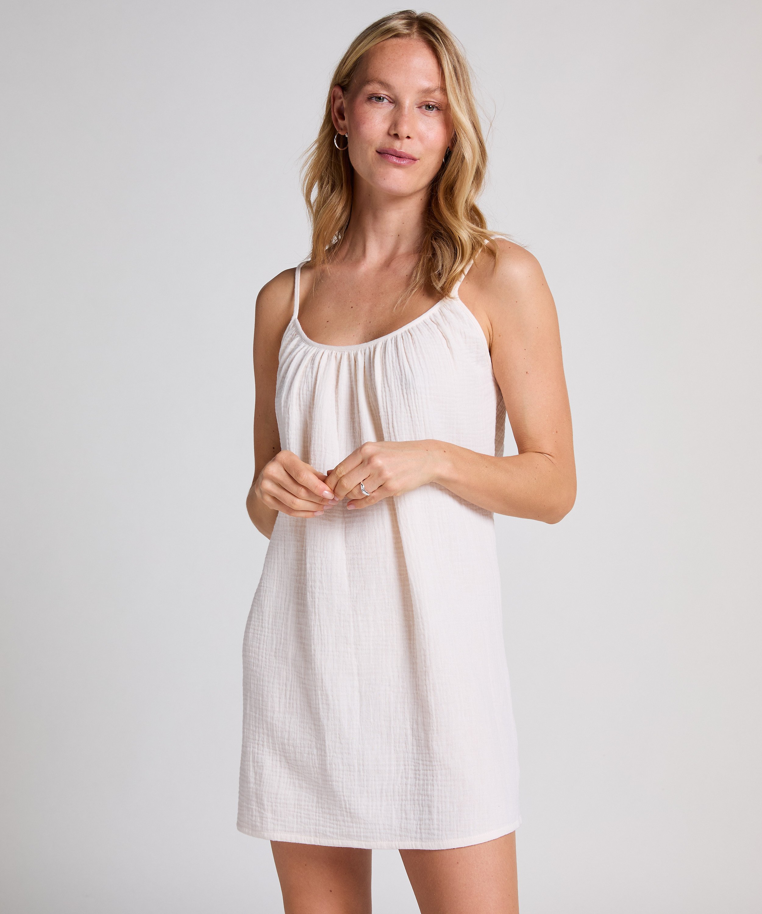 Muslin Slipdress, White, main