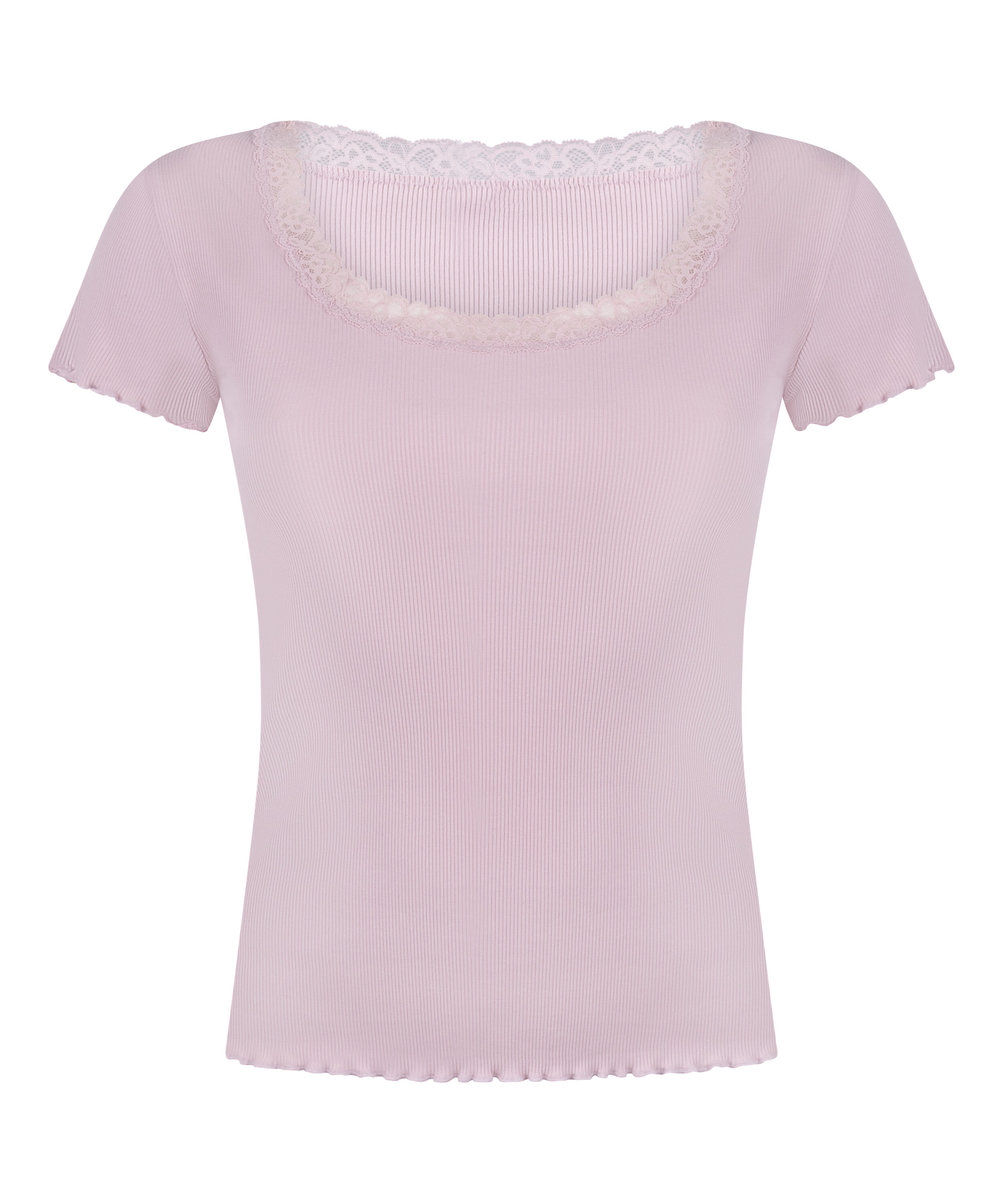 Pyjama Top Jersey Rib, Pink