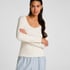 Top Jersey Lace, White