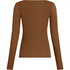 super soft Boatneck shirt with Cashmere, Brown