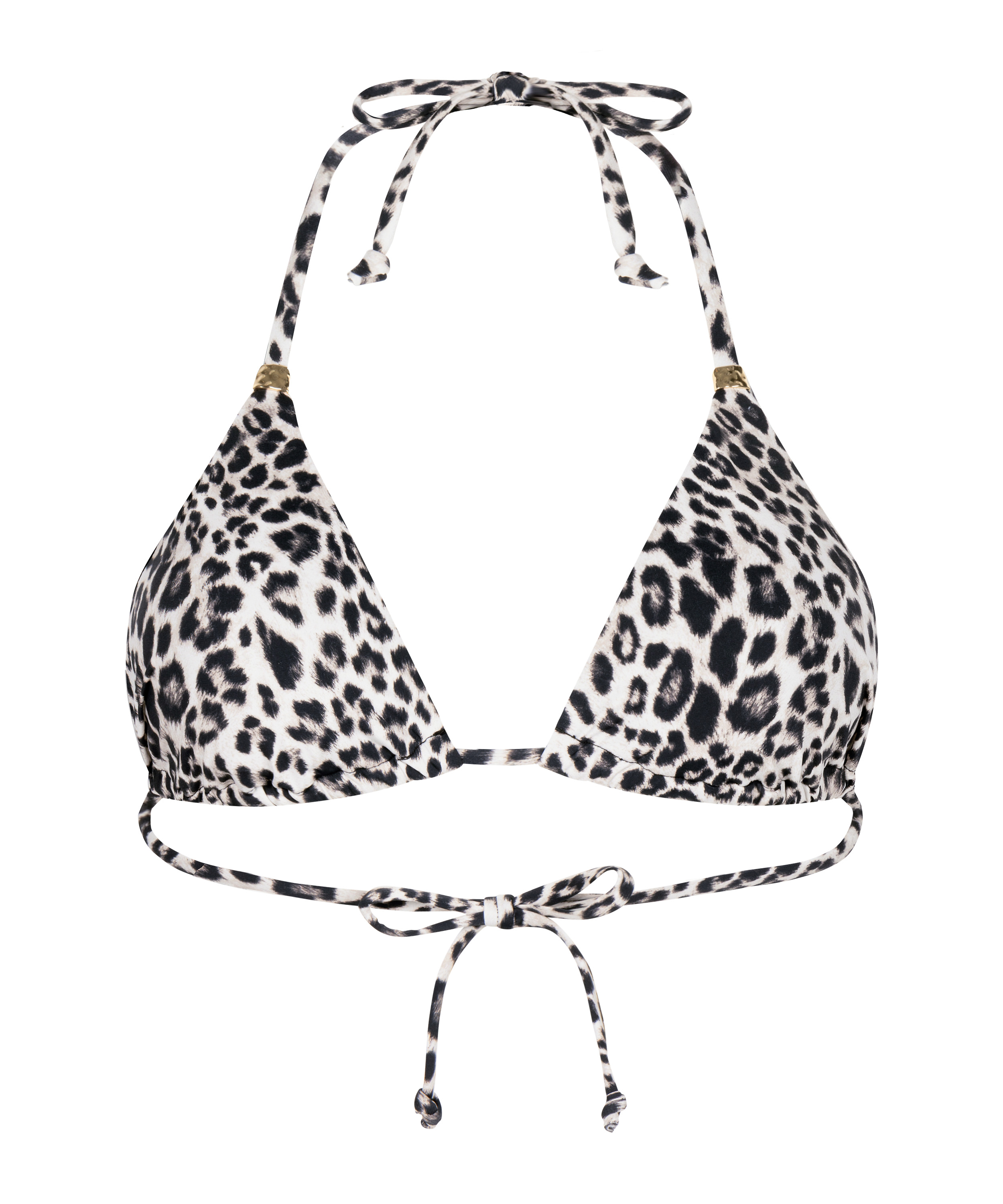 Triangle Bikini Top Leopard, Black, main