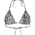 Triangle Bikini Top Leopard, Black
