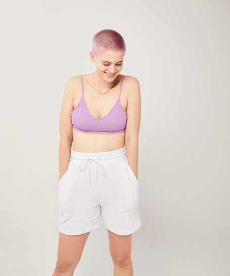 Bae Ruffle Bralette, Purple