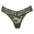 Floral Lace Thong, Green