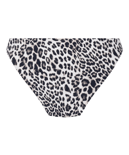 Highleg Bikini Bottom Leopard, Black