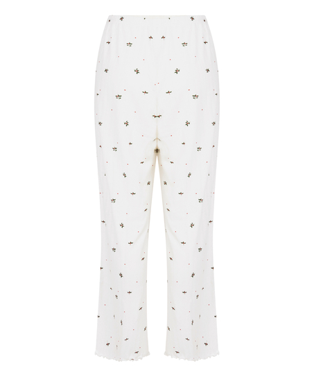 Pointelle Pyjama Pants, White