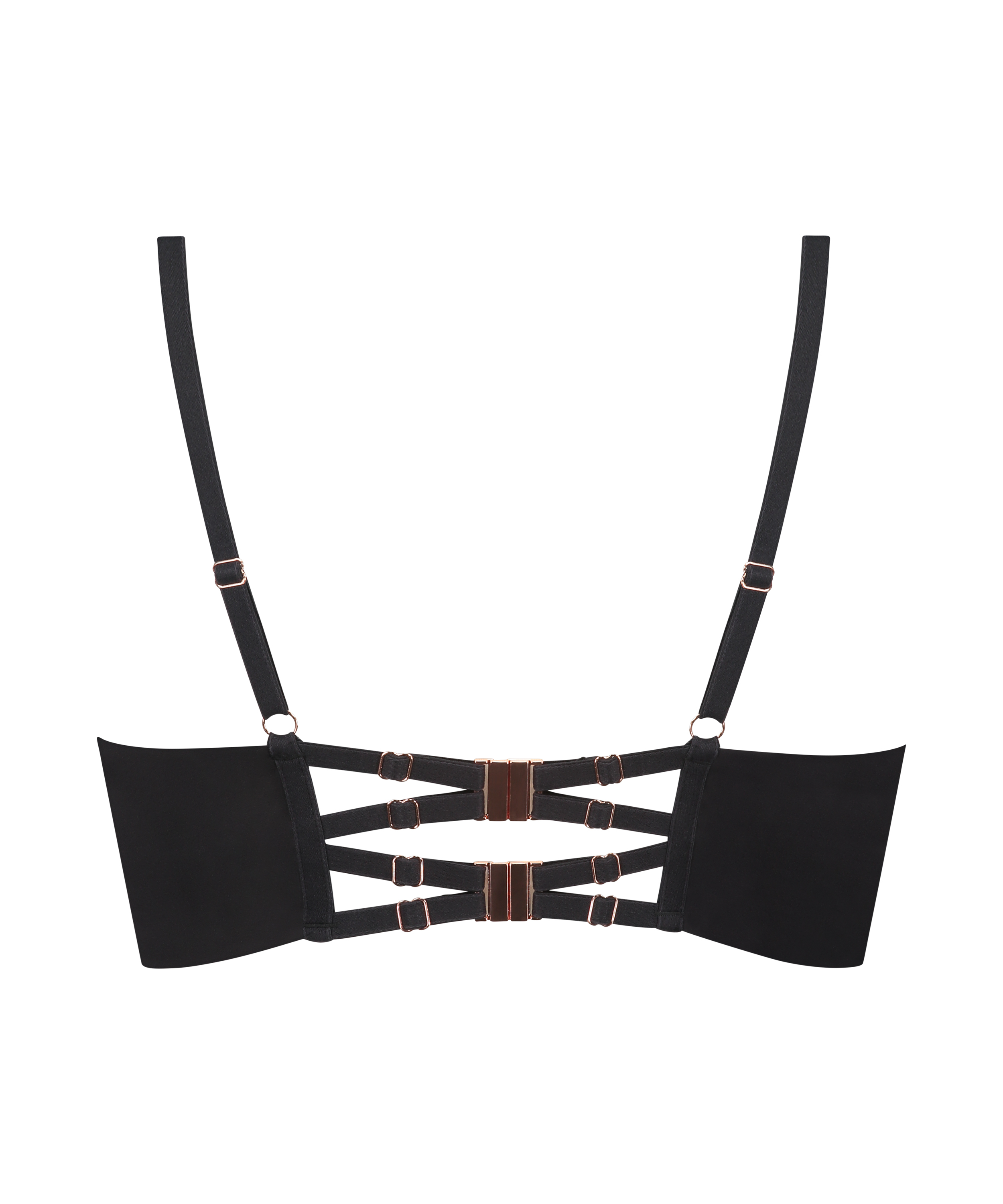 Allura Padded Underwired Longline Bra, Black, main