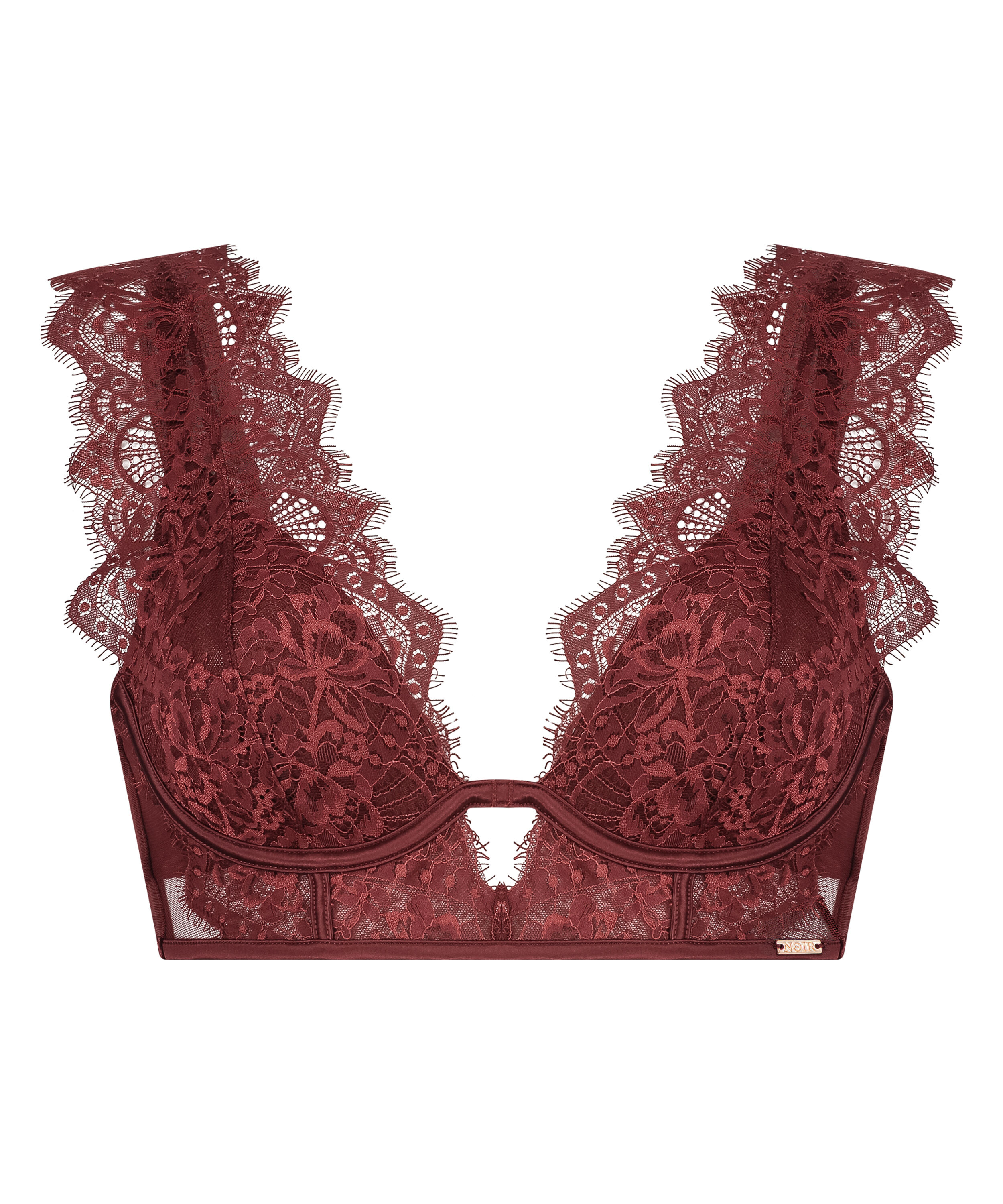 Zoe Non-Padded Underwired Longline Bra, Red