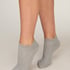3-Pack Cotton Trainer Liner Socks, Gray